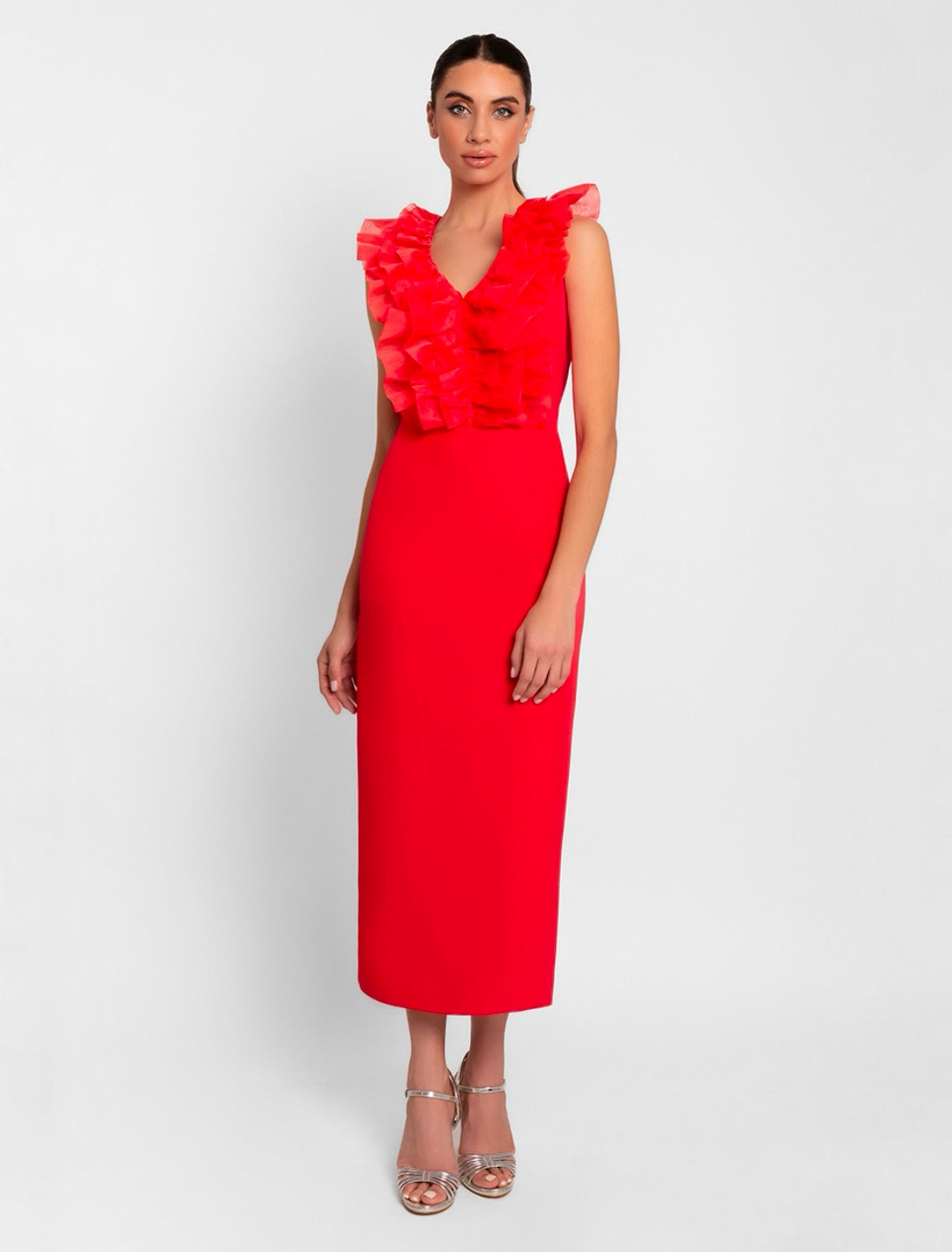 Vestido Midi Volantes